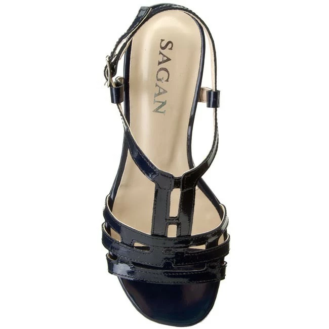 Casual Sandals Sandals SAGAN - 2535 Granatowy Lakier Navy Blue - Image 5
