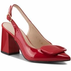 Casual Sandals Sandals SAGAN - 3192 Czerwony Lakier Red