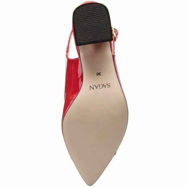 Casual Sandals Sandals SAGAN - 3192 Czerwony Lakier Red - Image 6