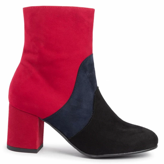 Boots SAGAN - 3888 Czerwony Welur Red, Colourful - Image 2