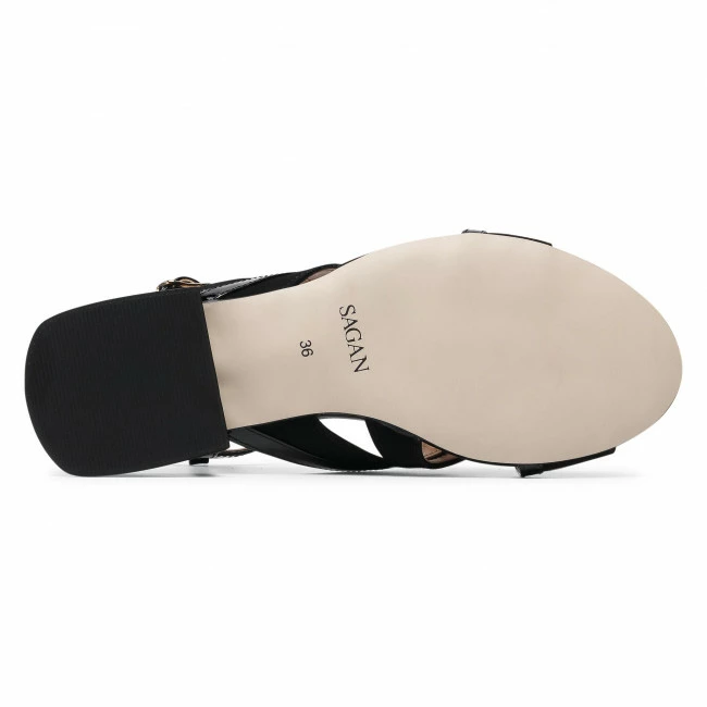 Casual Sandals Sandals SAGAN - 4529 Czarny Welur Black - Image 4
