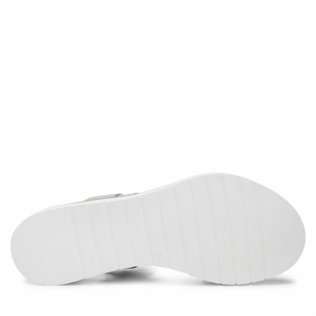 Casual Sandals Sandals SAGAN - 4561 Jasny Szary Welur Srebro Grey - Image 4