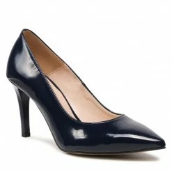 Stilettos SAGAN - 4772 Granatowy Lakier Navy Blue