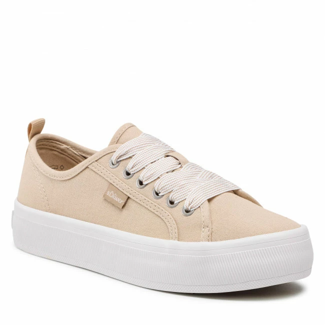 Sneakers Plimsolls S.OLIVER - 5-23618-28 Beige 400 Brown