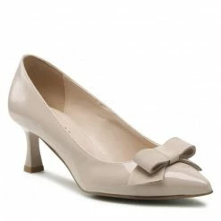 Stilettos SAGAN - 4730 Beżowy Lakier Beige