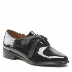 Oxfords SAGAN - 4861 Czarny Lakier Black