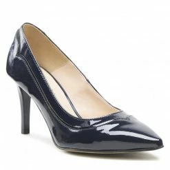 Stilettos SAGAN - 4886 Granatowy Lakier Navy Blue