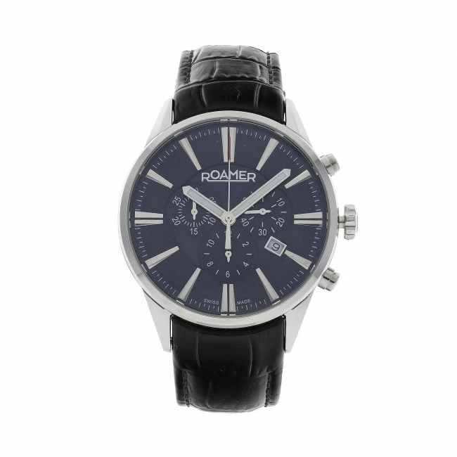 Men's Wristwatch ROAMER - Superior Chrono 508837 41 45 05 Silver/Black Black, Silver