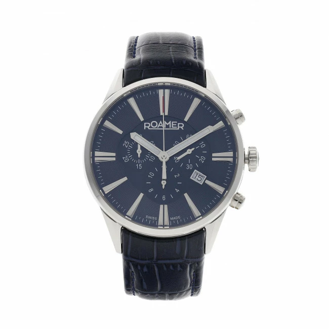 Men's Wristwatch ROAMER - Superior Chrono 508837 41 40 05 Navy/Silver Navy Blue, Silver