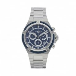 Men's Zegarek ROAMER - Tempomaster Chrono 221837 41 45 20 Silver/Blue Blue, Silver
