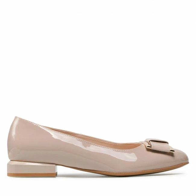 Ballerina Shoes Flats SAGAN - 4751 Beżowy Lakier Beige - Image 2