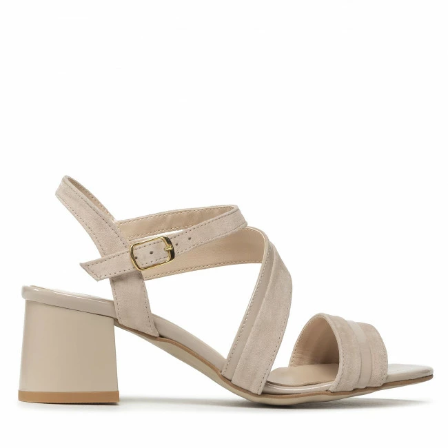 Casual Sandals Sandals SAGAN - 4808 Beżowy Lakier/Cipra Welur Beige - Image 2