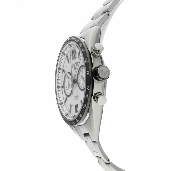 Men's Wristwatch ROAMER - Superior Chrono II 510902 41 14 50 Silver/White White, Silver - Image 2