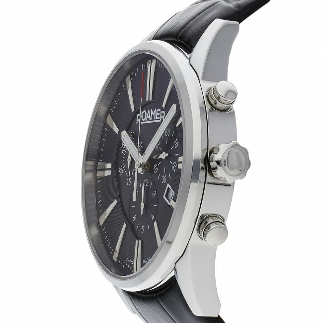 Men's Wristwatch ROAMER - Superior Chrono 508837 41 45 05 Silver/Black Black, Silver - Image 2