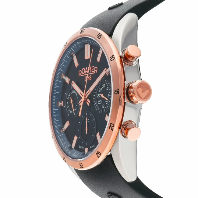 Men's Wristwatch ROAMER - Multifunction 508982 49 45 05 Silver/Rose Gold/Black Black, Rose Gold, Silver - Image 2