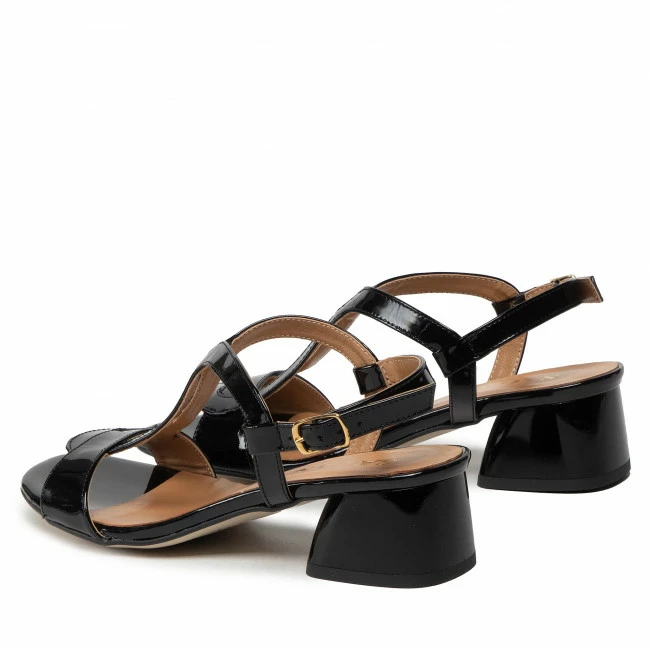 Casual Sandals Sandals SAGAN - 4805 Czarny Lakier Black - Image 3