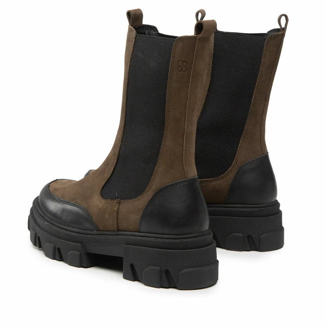 Elastic-sides Chelsea Boots S.OLIVER - 5-25467-39 Khaki 701 Khaki - Image 3