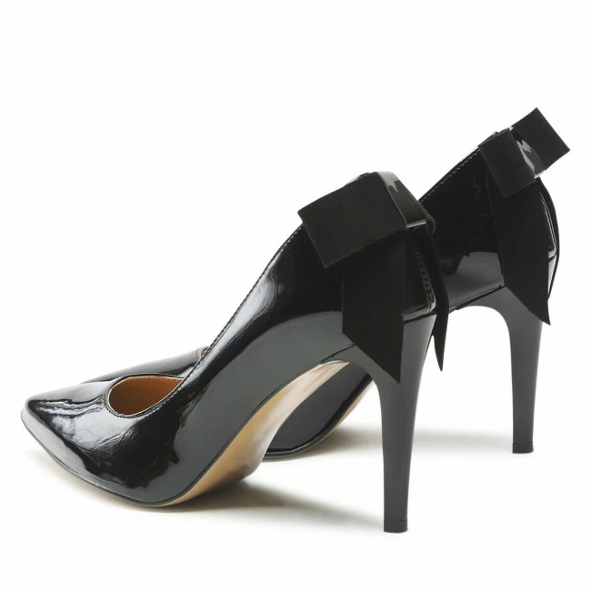 Stilettos SAGAN - 4889 Czarny Lakier Black - Image 3