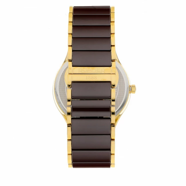 Men's Wristwatch ROAMER - C-Line 658833 48 35 63 Brown/Gold Brown, Gold - Image 3