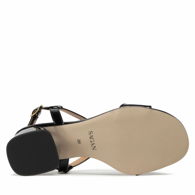 Casual Sandals Sandals SAGAN - 4805 Czarny Lakier Black - Image 4
