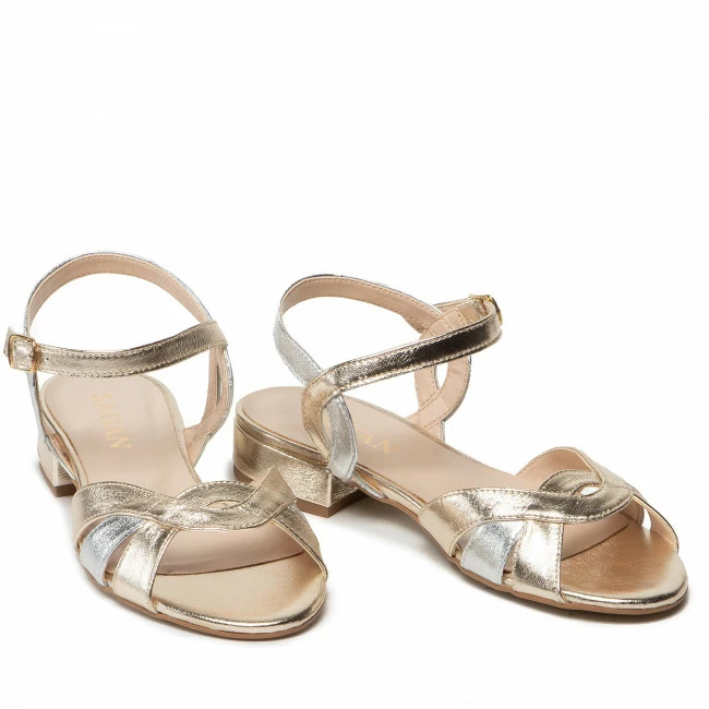 Casual Sandals Sandals SAGAN - 4812 Złoty Lico Gold - Image 5
