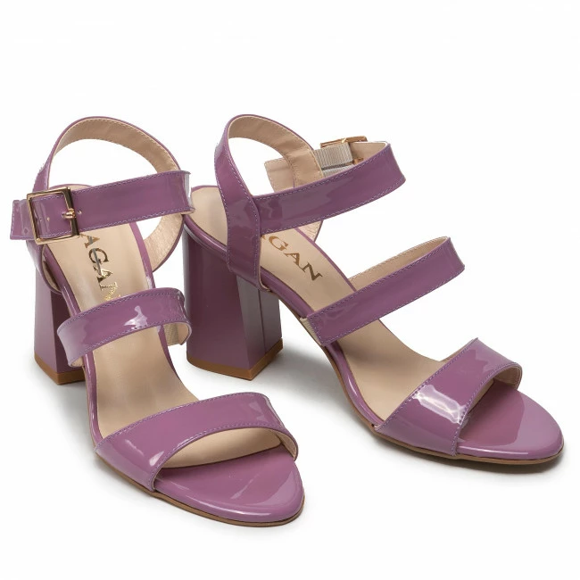 Casual Sandals Sandals SAGAN - 4809 Wrzos Ciemny Lakier Purple - Image 5