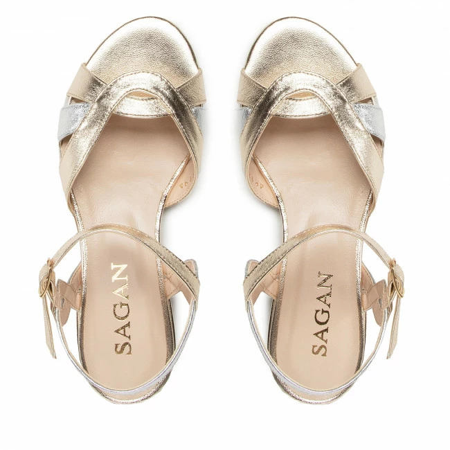 Casual Sandals Sandals SAGAN - 4812 Złoty Lico Gold - Image 6