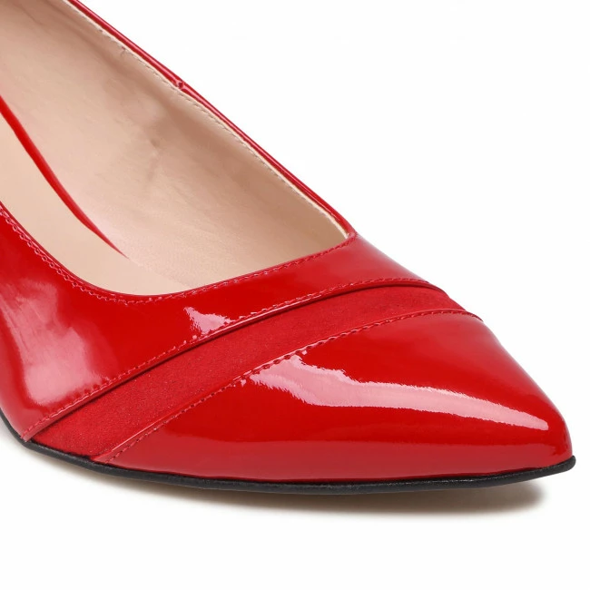 Pumps Shoes SAGAN - 4756 Czerwony Lakier Red - Image 4